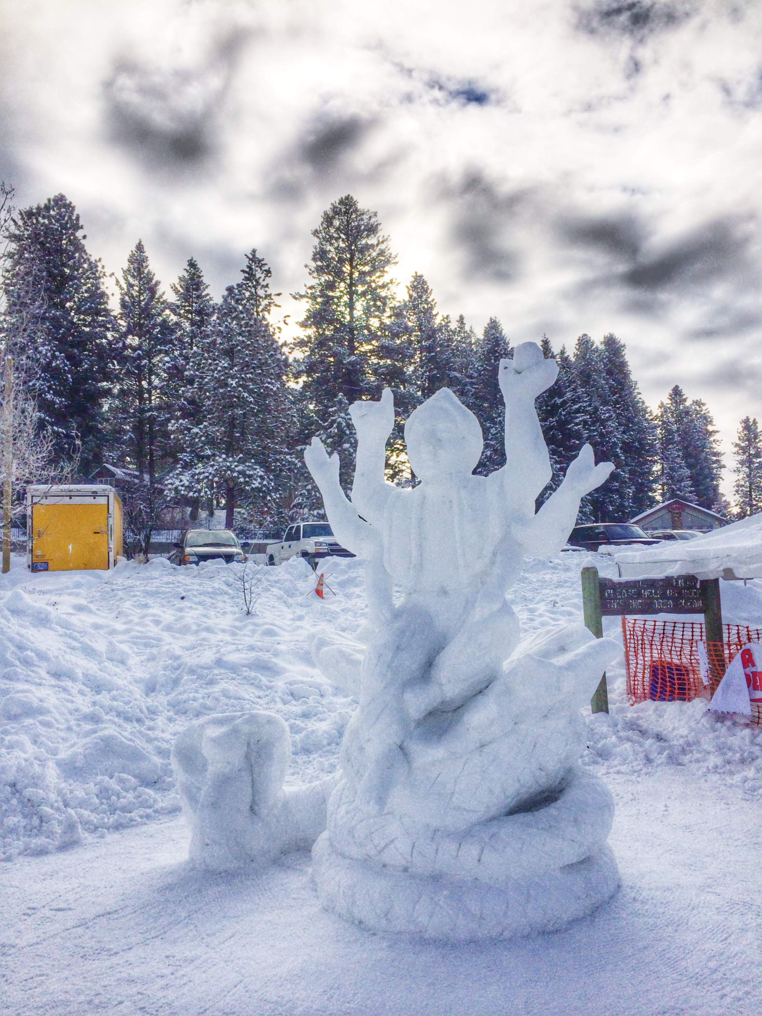 Idaho Snow Sculpting Competition Sculpture Judging - McCall Idaho, Let's Go!