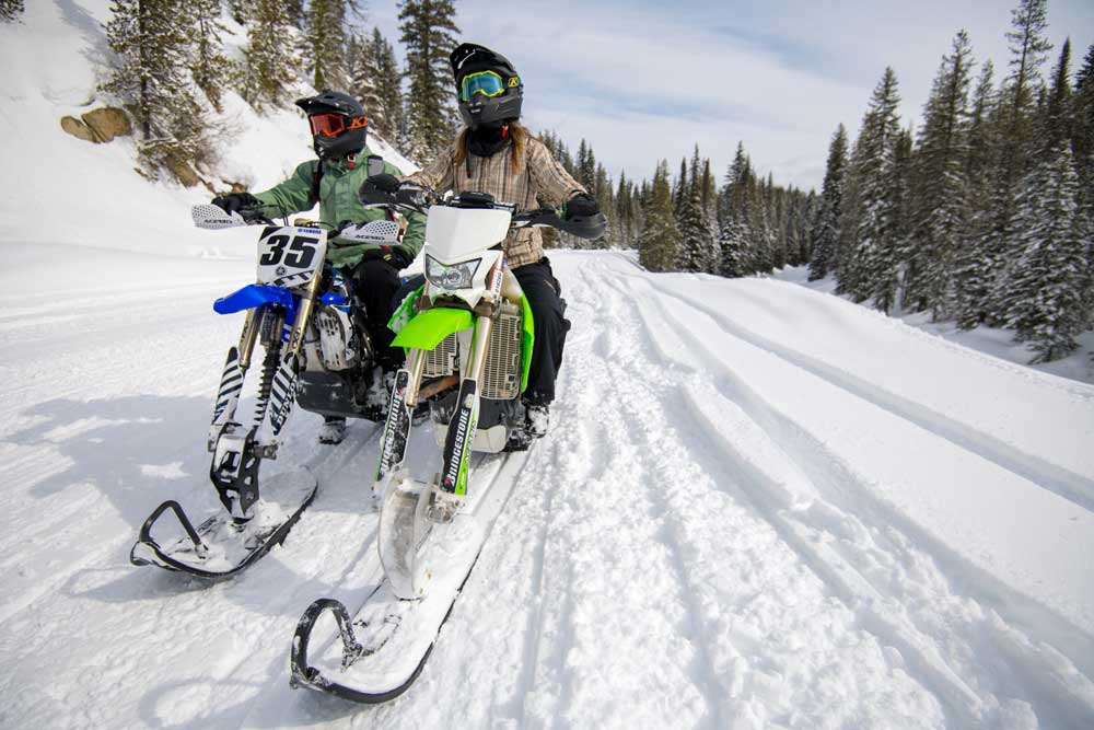 Tips For Riding In The Snow With Dirt Bike Snow Tracks Adams Olive Ranch