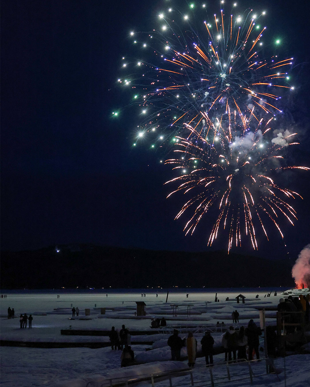 Fireworks over Payette lake