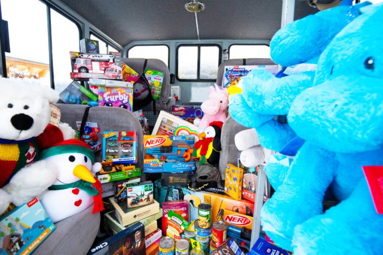 Stuff-A-Snowcat Toy & Can Food Drive