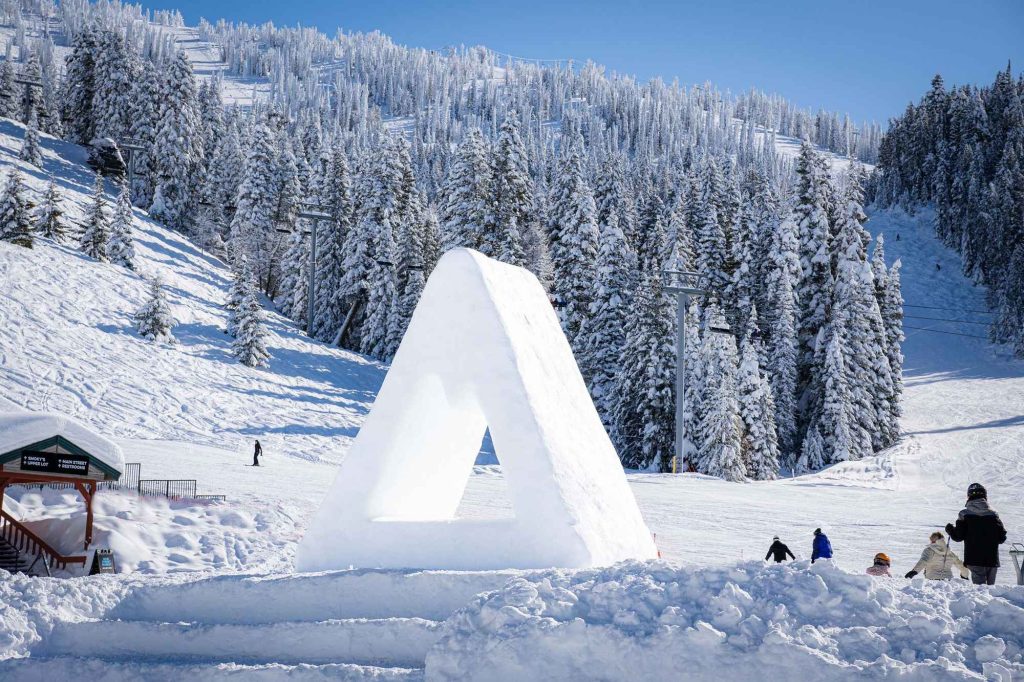 A snow sculpture at Brundage Mountain Resort near McCall, Idaho.