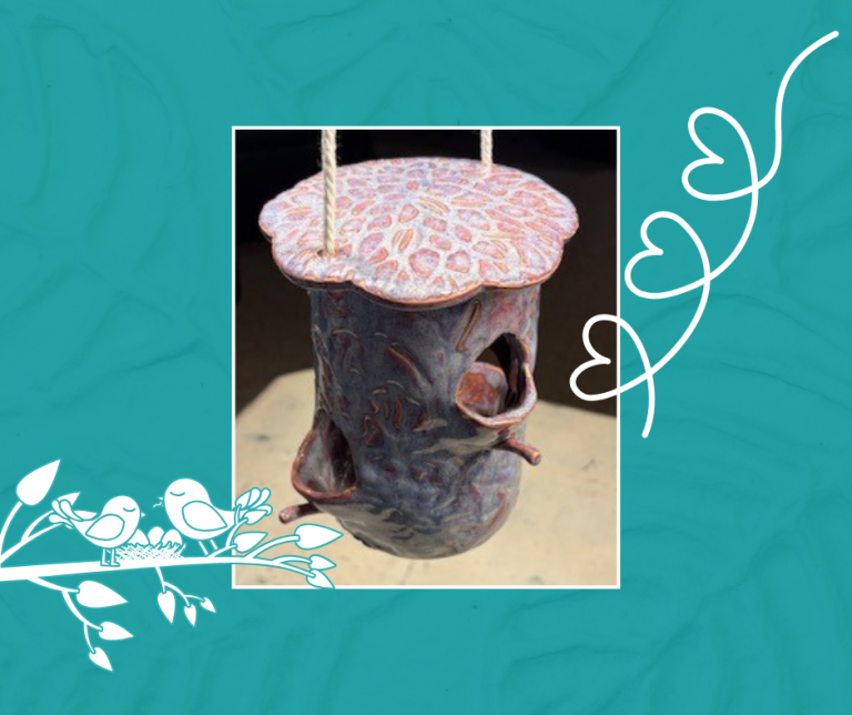 Clay Bird Feeder