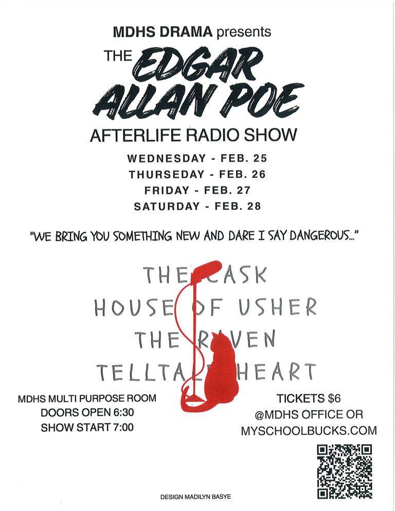 MDHS Drama Presents “The Edgar Allen Poe Afterlife Radio Show”