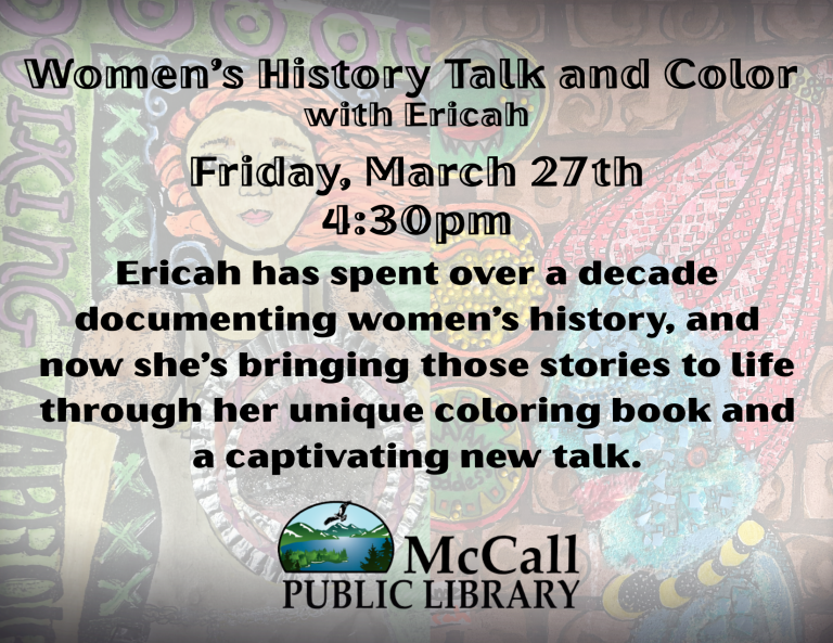 Women’s History Talk and Color w/Ericah