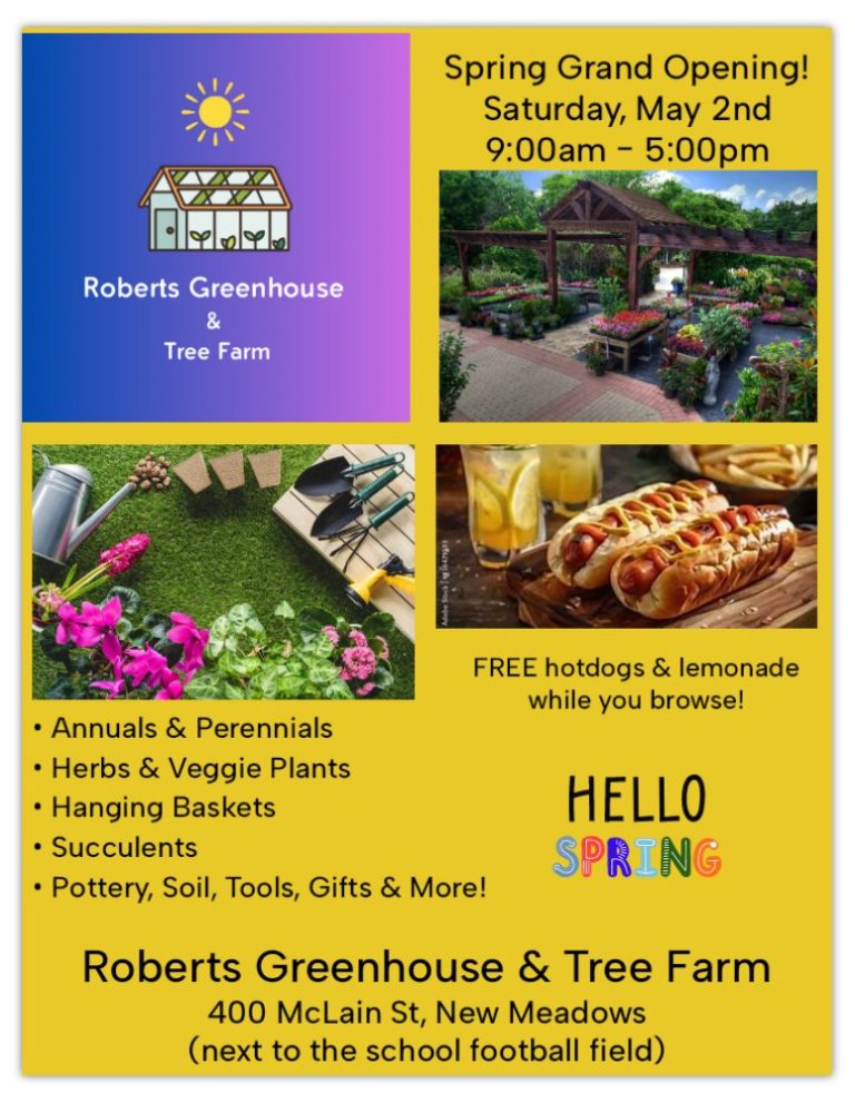 Spring Grand Opening at Roberts Greenhouse