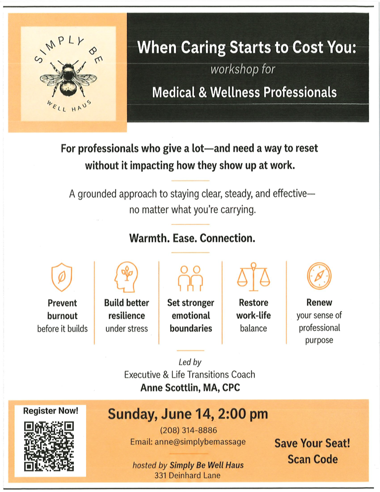 When Caring Starts to Cost You – A Workshop