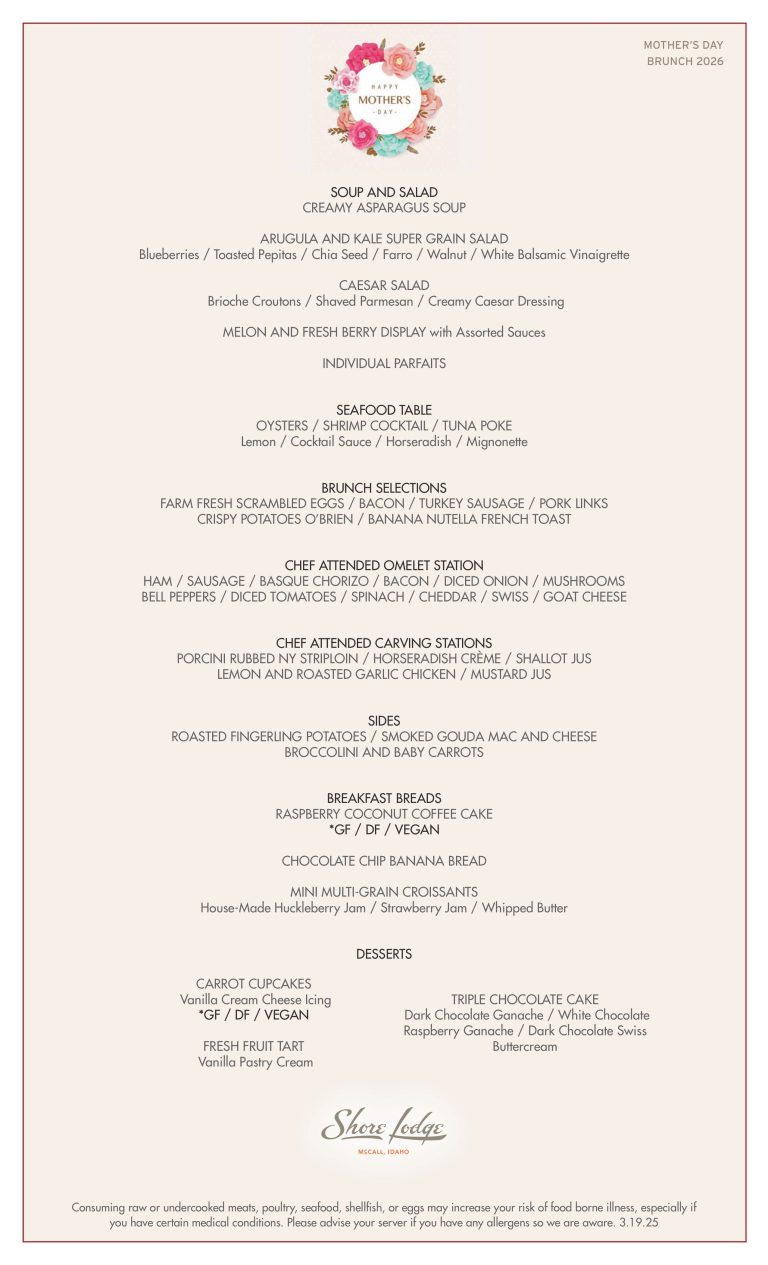 Mother’s Day Brunch at Shore Lodge