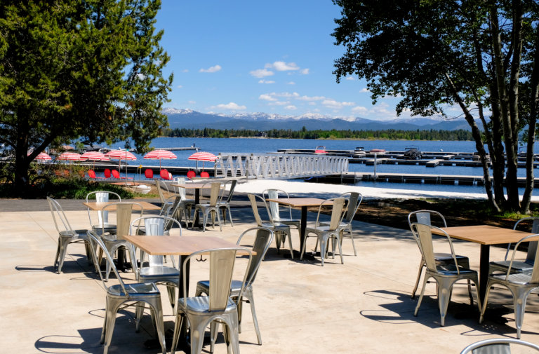 Beach Yoga at the Tamarack Marina