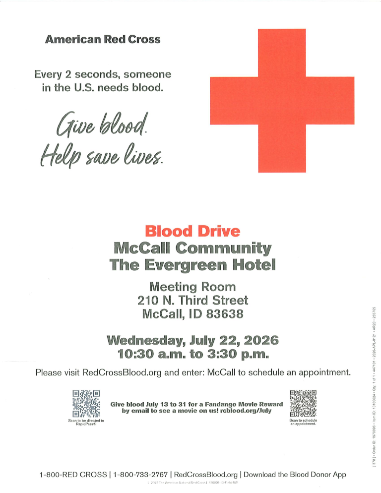 Community Blood Drive – McCall